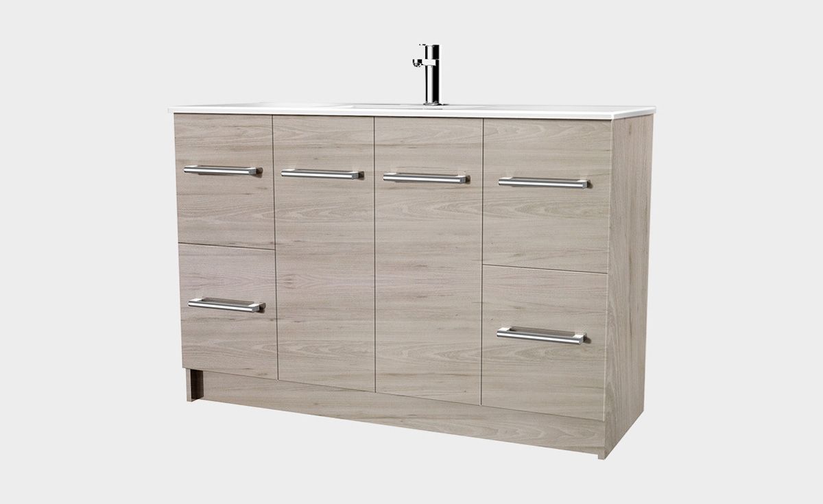 Zara 1200 Floor-Standing Vanity 2 Doors 4 Drawers