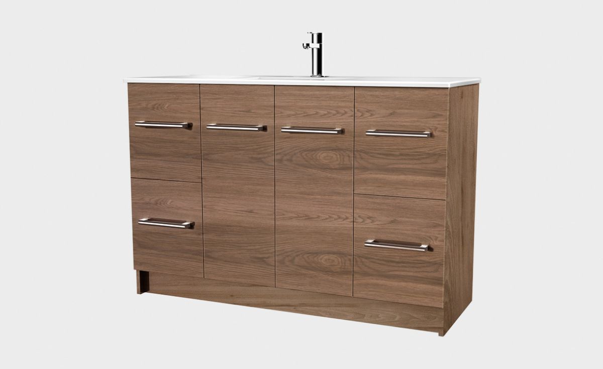 Zara 1200 Floor-Standing Vanity 2 Doors 4 Drawers