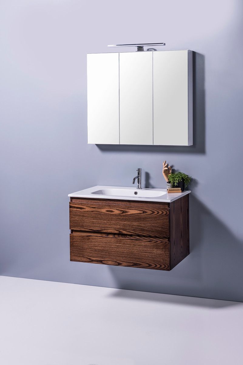 Tall Narrow 900mm Space Saving Bathroom Mirror Cabinet Palma