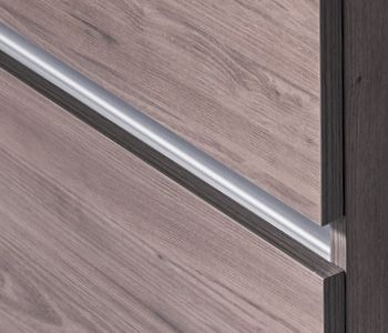 Silver Recessed Rail Handle