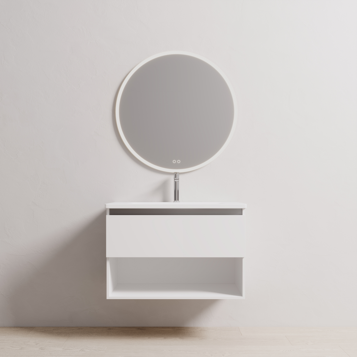 Soft 900 Wall-Hung Vanity, 1 Drawer with Open