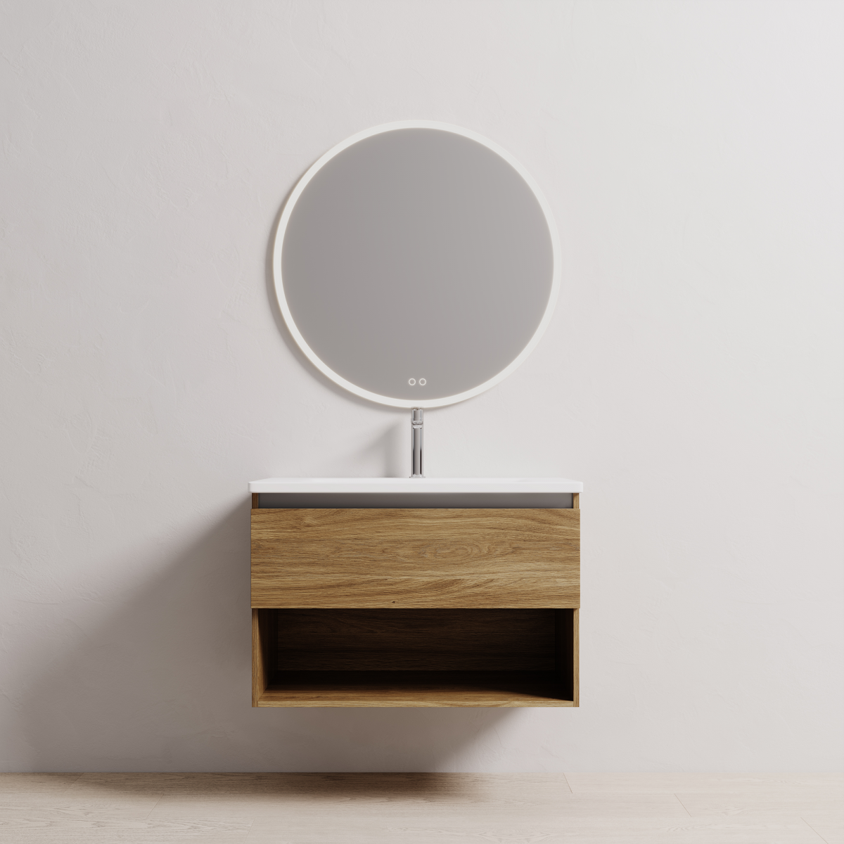 Soft 900 Wall-Hung Vanity, 1 Drawer with Open