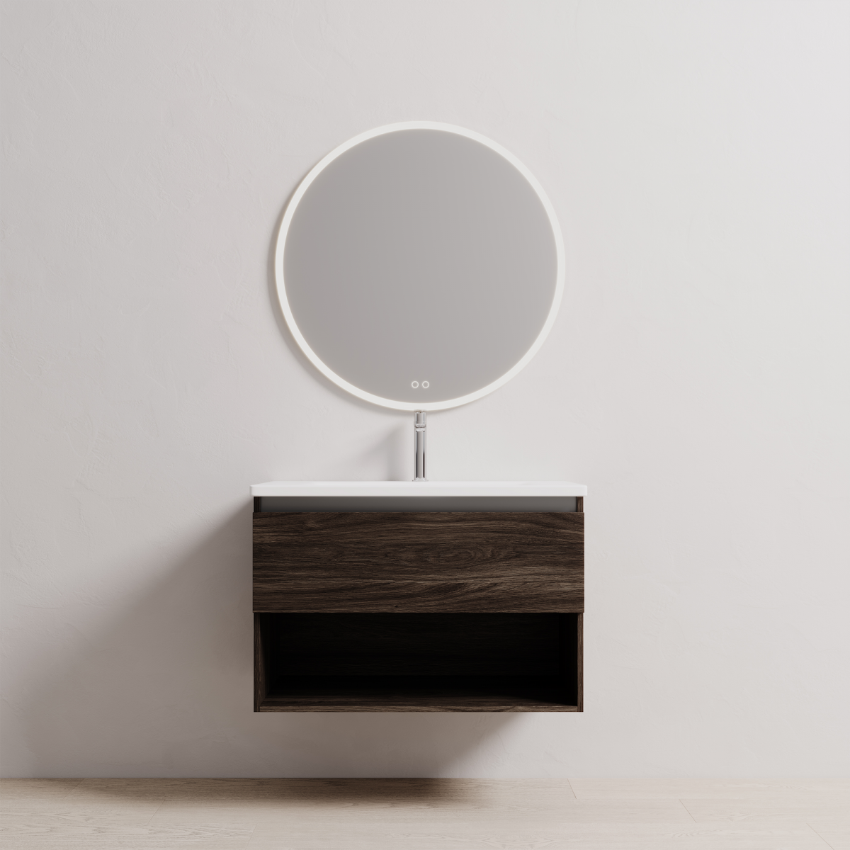 Soft 900 Wall-Hung Vanity, 1 Drawer with Open