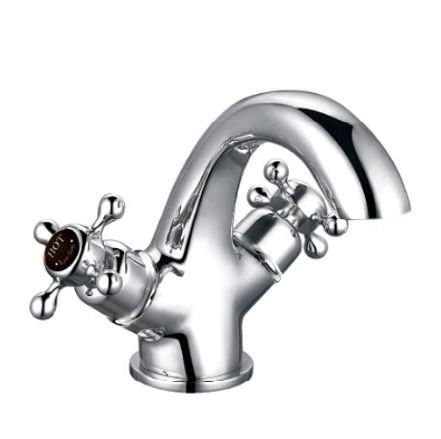 Gooseneck Basin Mixer in Chrome/Black