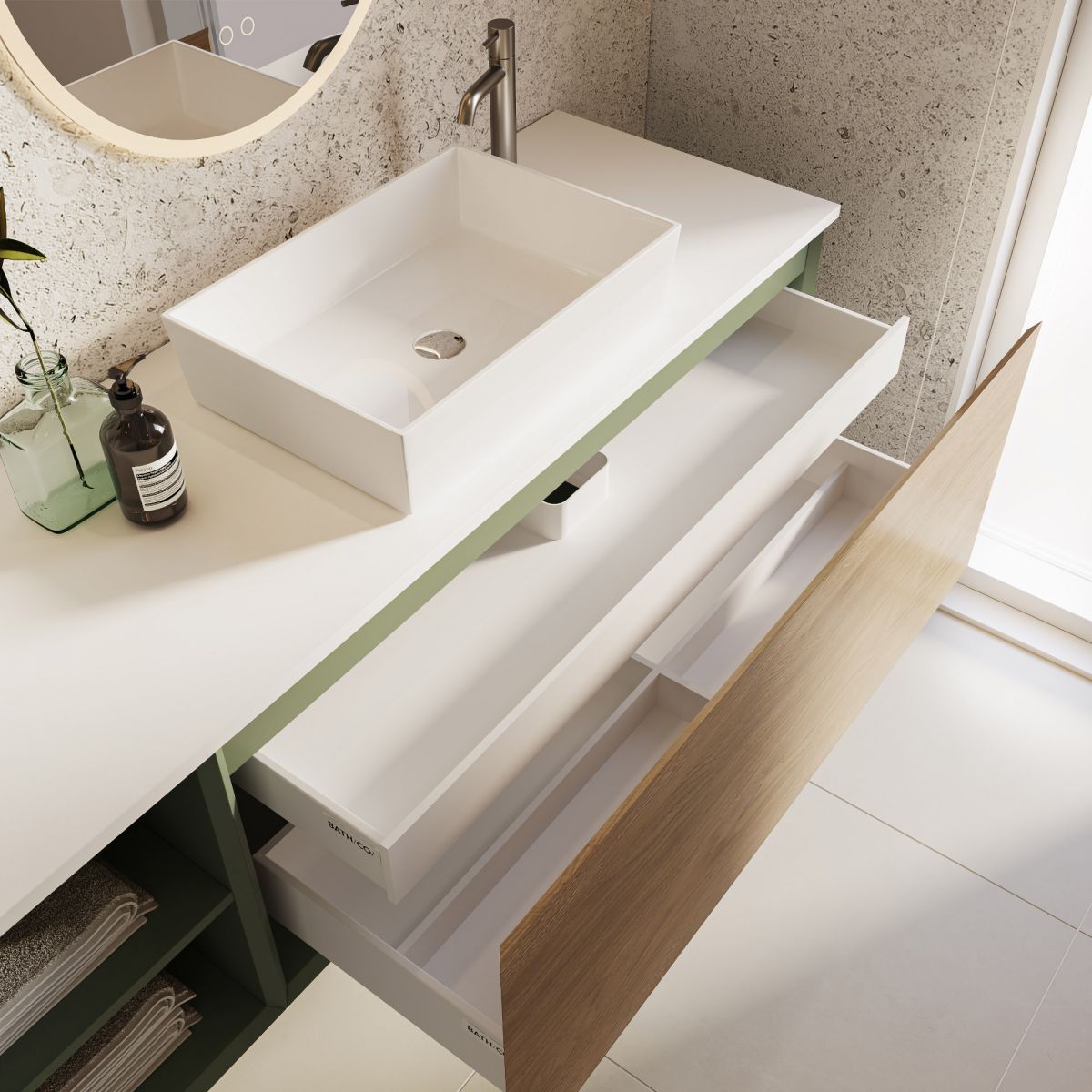 Concealed Drawers in White