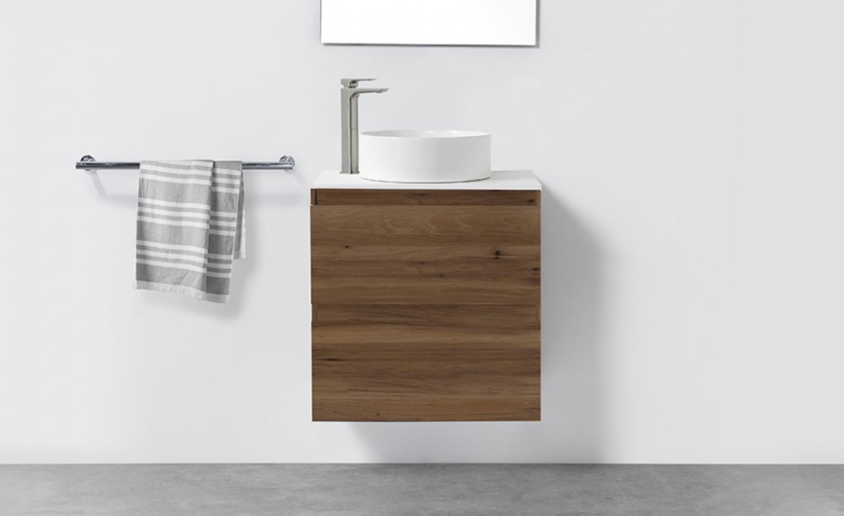 Soft Solid Slim 600 Wall-Hung Vanity 2 Drawers