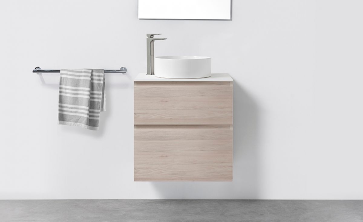 Soft Solid Slim 600 Wall-Hung Vanity 2 Drawers