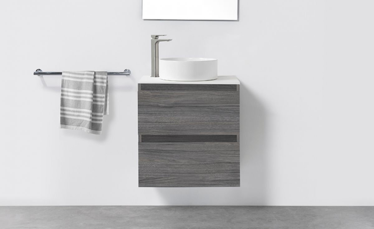 Soft Solid Slim 600 Wall-Hung Vanity 2 Drawers