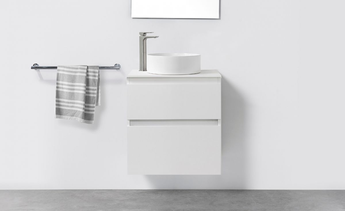 Soft Solid Slim 600 Wall-Hung Vanity 2 Drawers