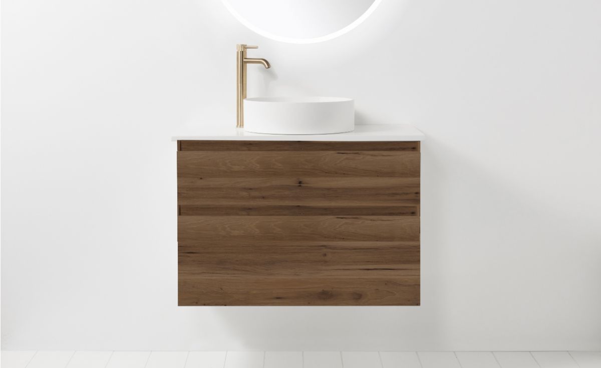 Soft Solid Slim 800 Wall-Hung Vanity 2 Drawers