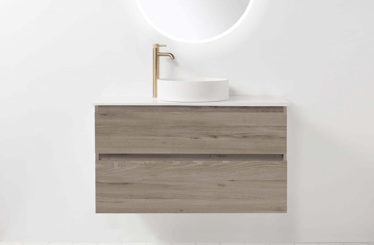 Soft Solid Slim 1000 Wall-Hung Vanity 2 Drawers