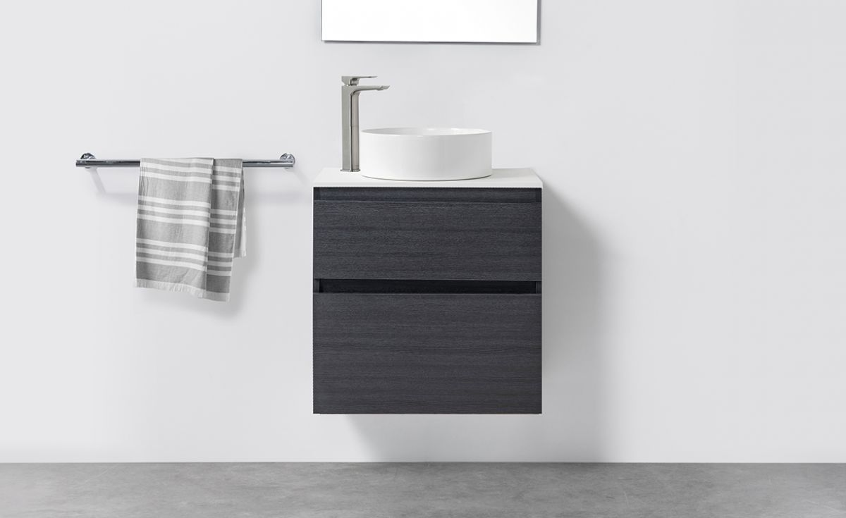 Soft Solid Slim 600 Wall-Hung Vanity 2 Drawers