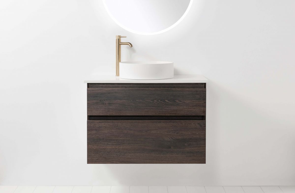 Soft Solid Slim 800 Wall-Hung Vanity 2 Drawers