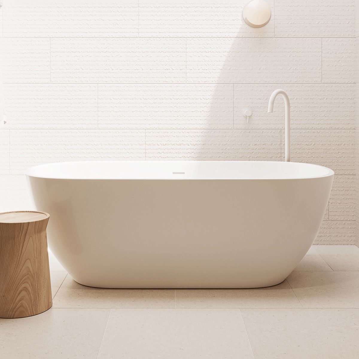 Oval 1700 Matte Freestanding Bath