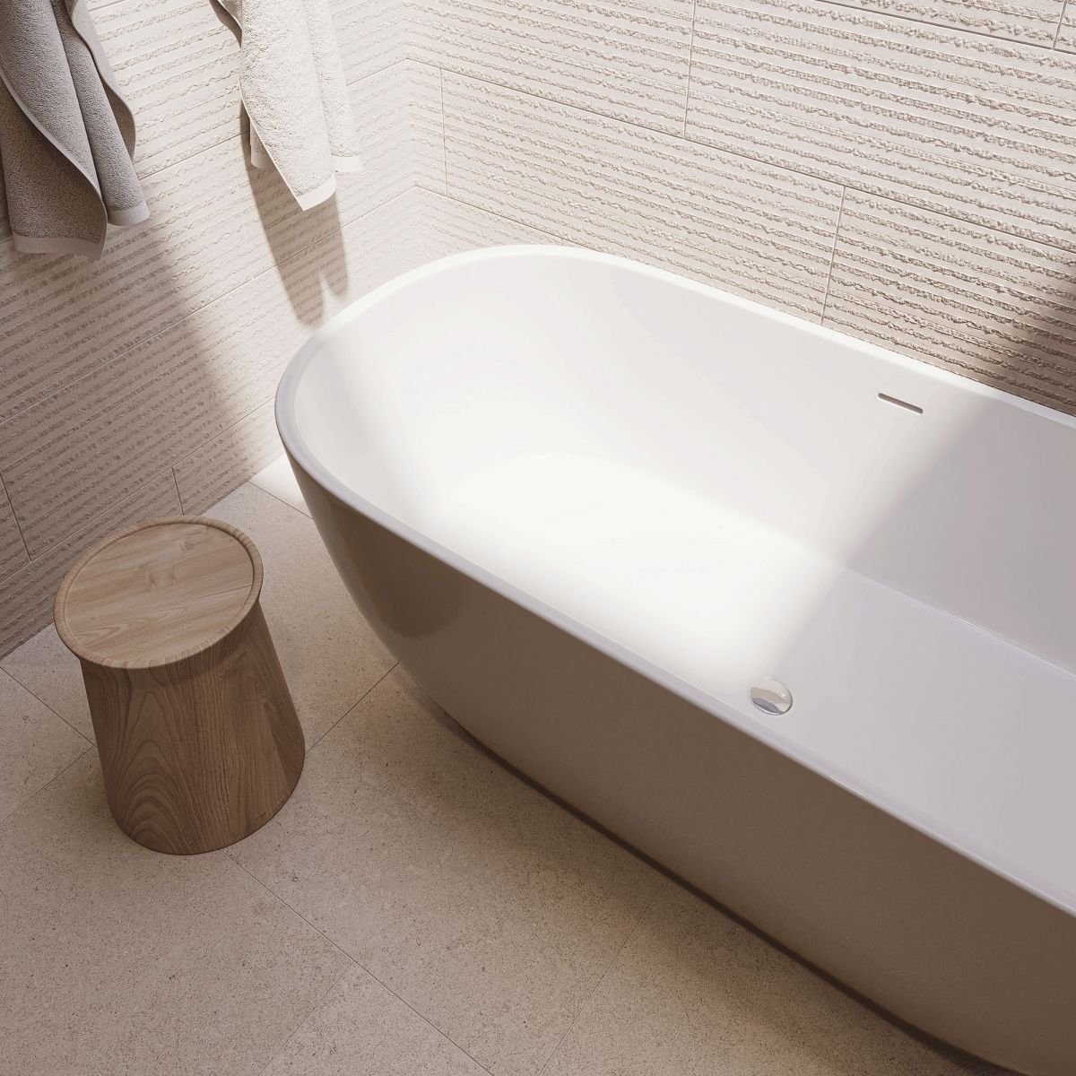 Oval 1700 Matte Freestanding Bath