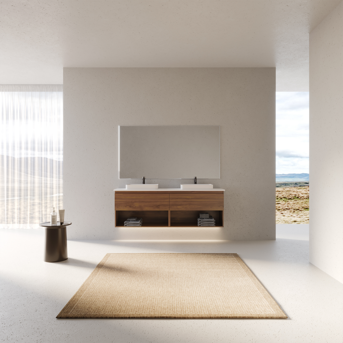 Soft Solid Surface 2 Drawers Side By Side