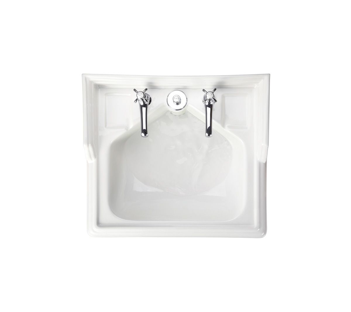 Classic Rectangle 650 Basin with Invisible Overflow & Pedestal