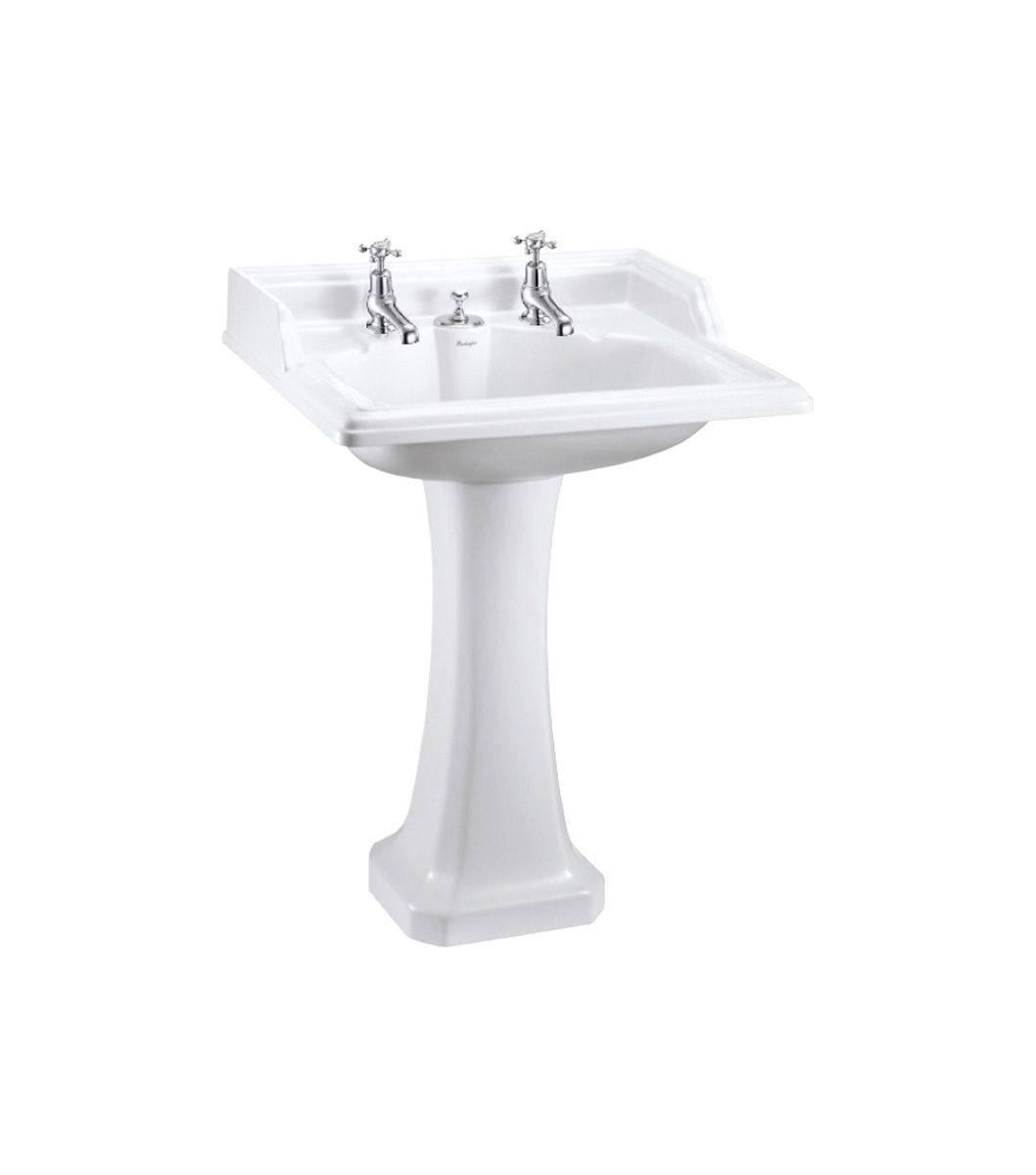 Classic Rectangle 650 Basin with Invisible Overflow & Pedestal