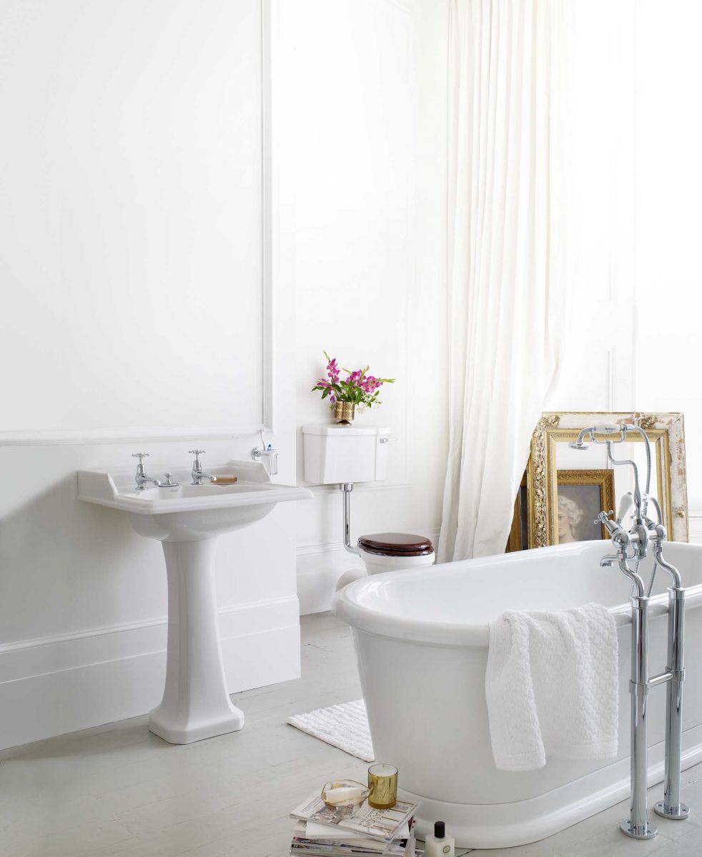 Classic Rectangle 650 Basin with Invisible Overflow & Pedestal