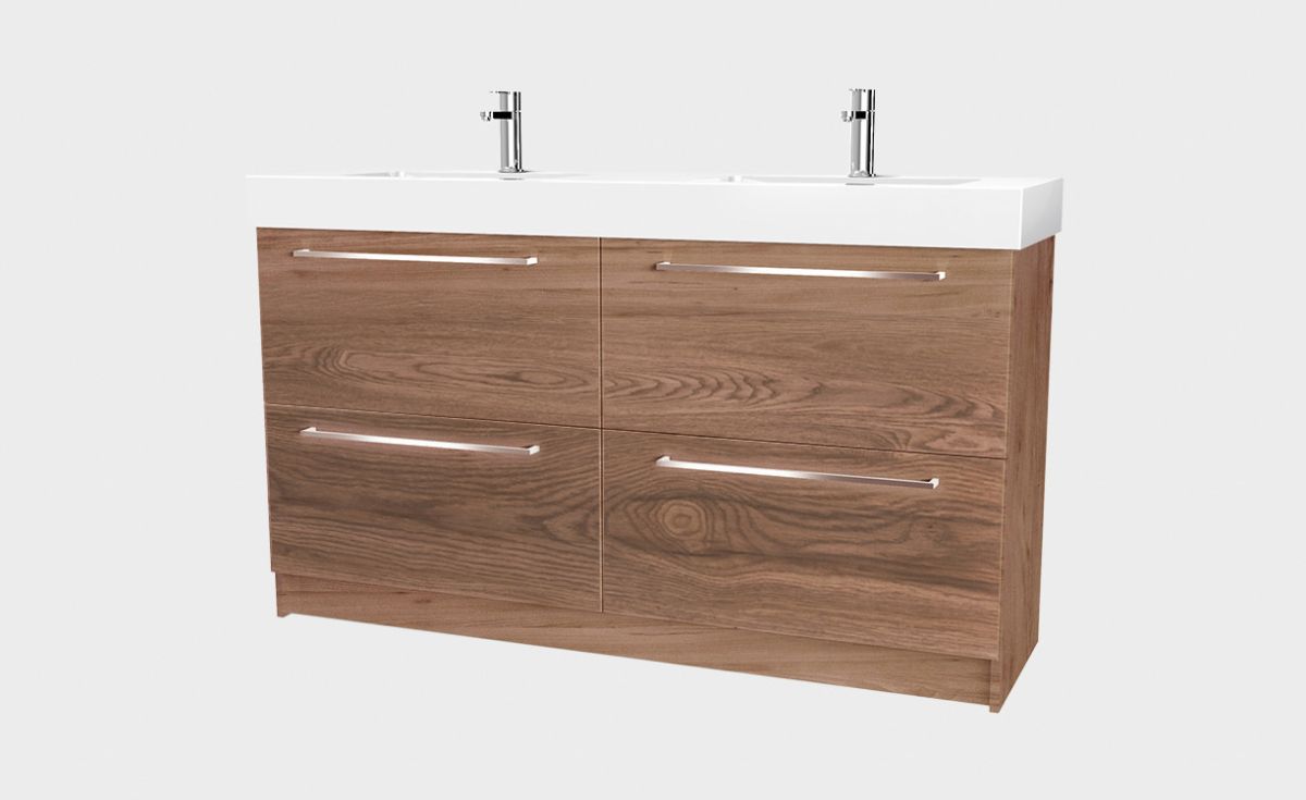 Splash 1500 Floor-Standing Vanity Double Bowl 4 Drawers