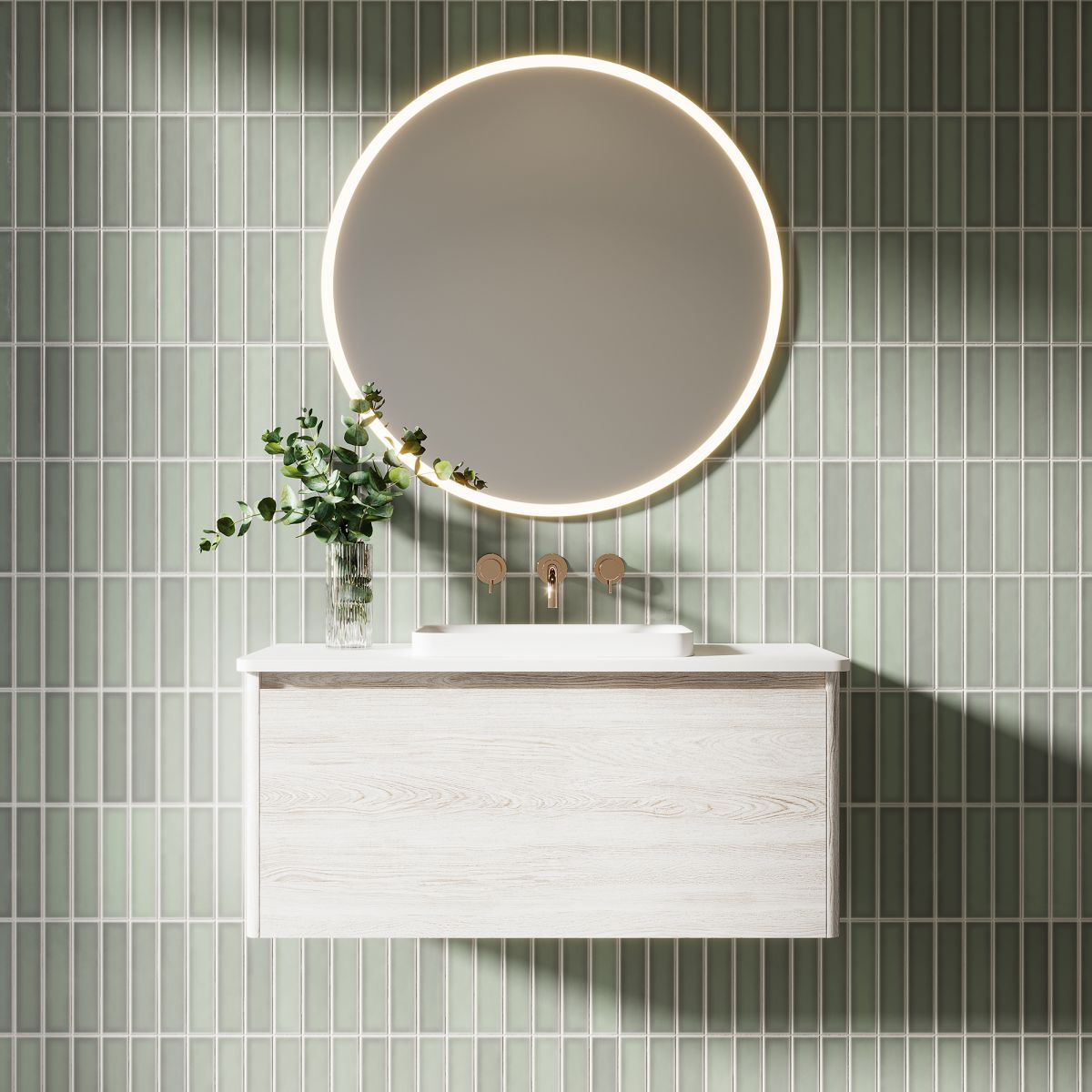 Ovo Slim 1 Drawer in White Oak