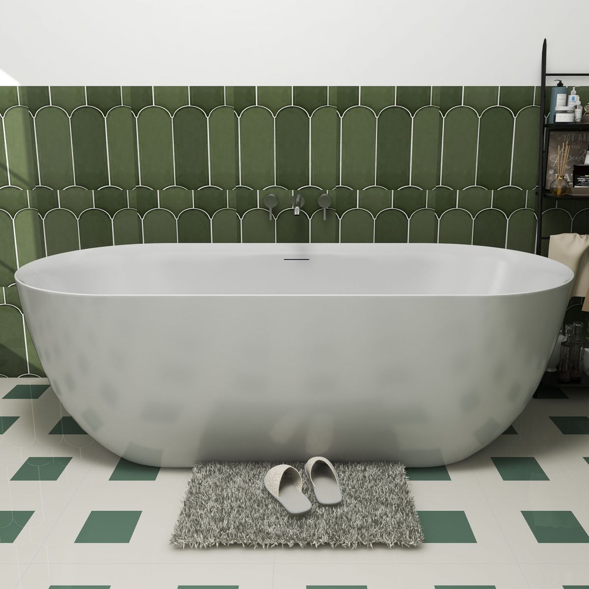 Oval 1800 Freestanding Bath - Front