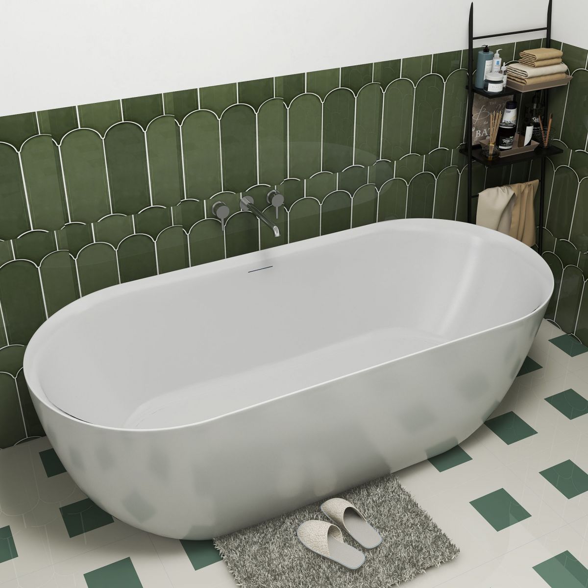 Oval 1800 Gloss Freestanding Bath