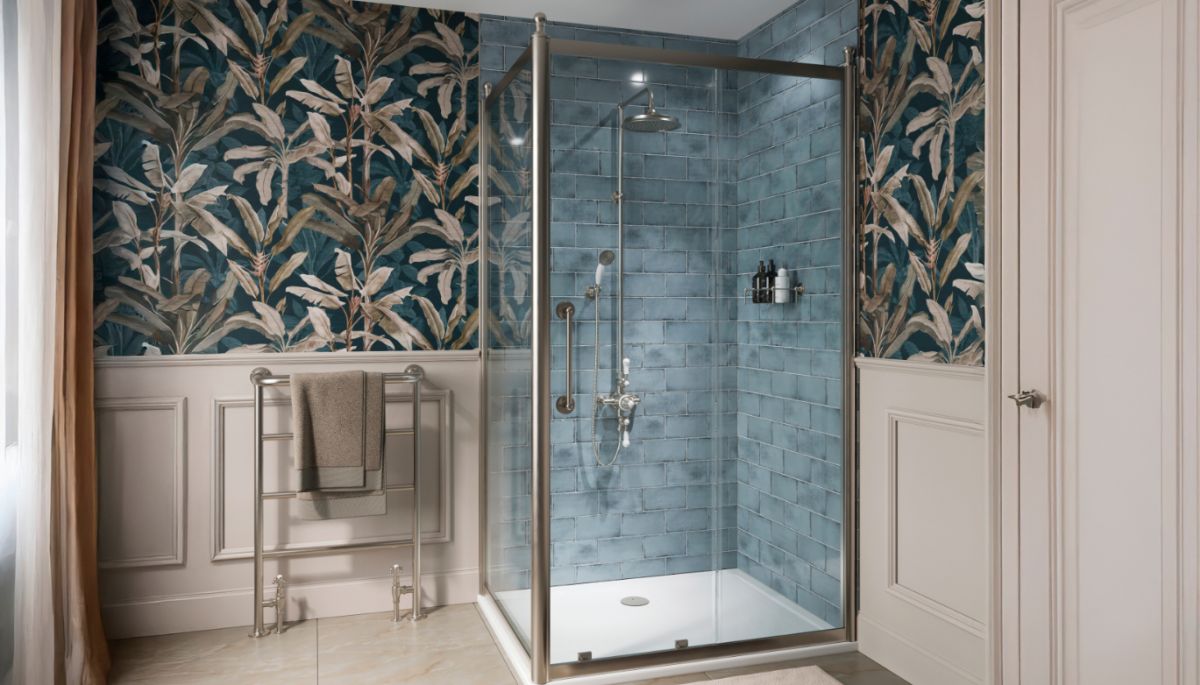 Burlington Classique Sliding Door Corner Shower Enclosure