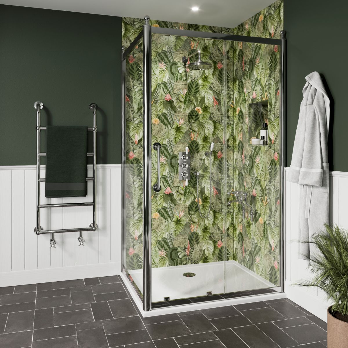 Classique Sliding Door and Side Panel Shower 
