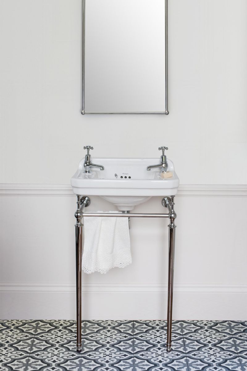 Edwardian Rectangle 510 Cloakroom Basin & Wash Stand