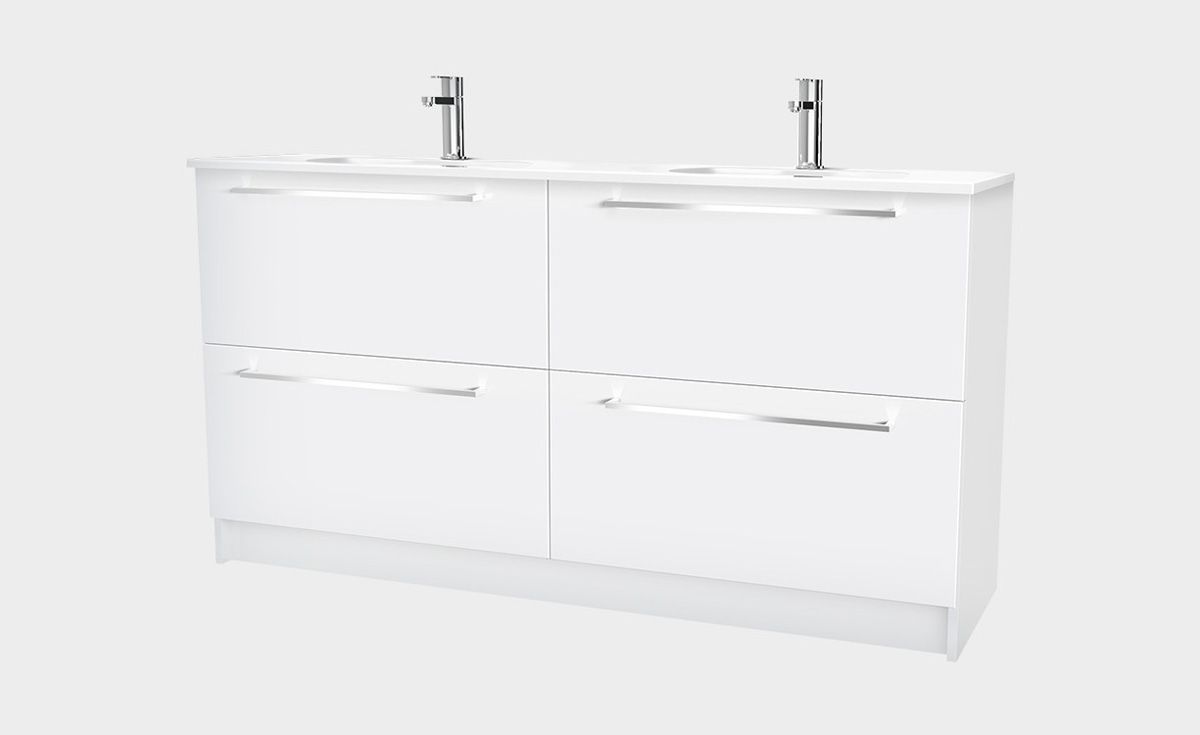 Fresh 1500 Floor-Standing Vanity 4 Drawers