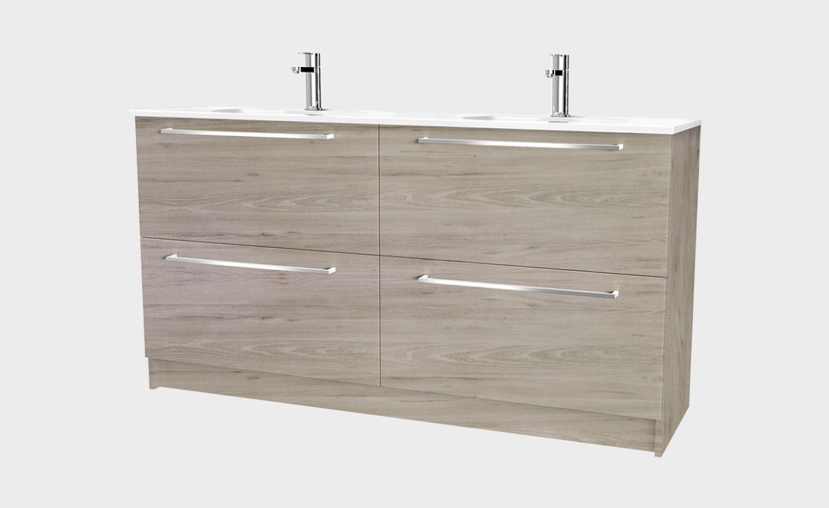 Fresh 1500 Floor-Standing Vanity 4 Drawers