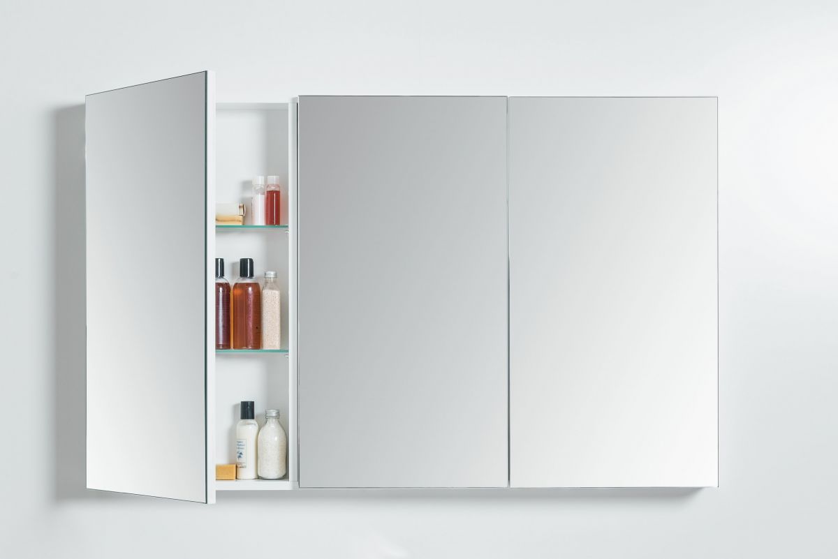 Mirror Cabinet 1200 - 3 Doors, 4 Shelves
