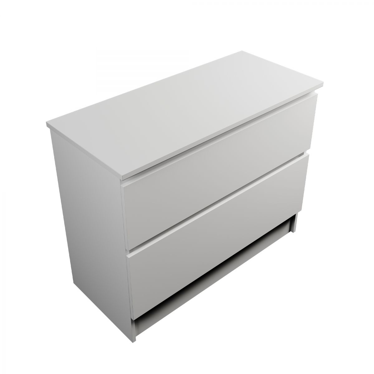 1000 Floor Standing Vanity, 2 Drawers, White