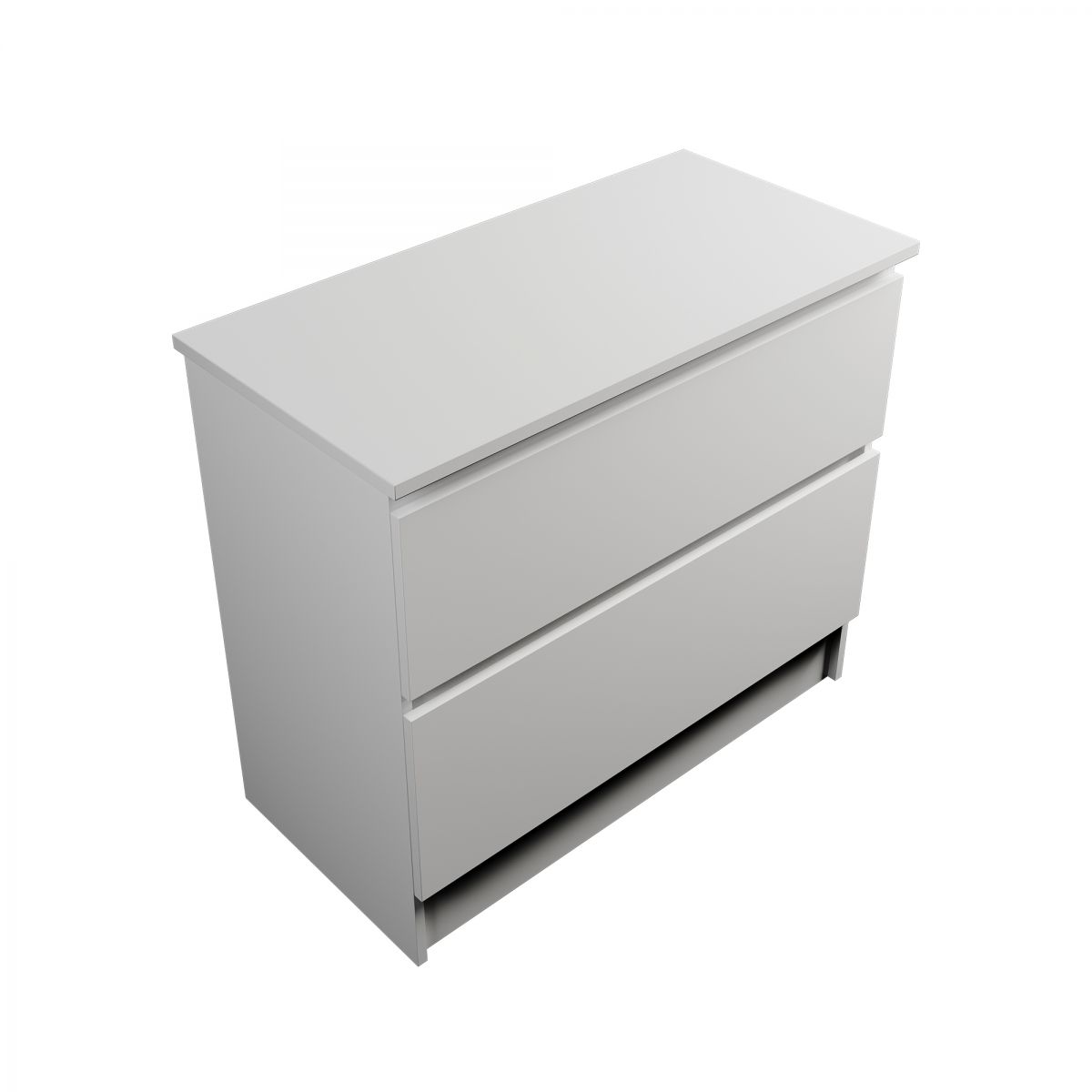 900 Floor Standing Vanity, 2 Drawers, White