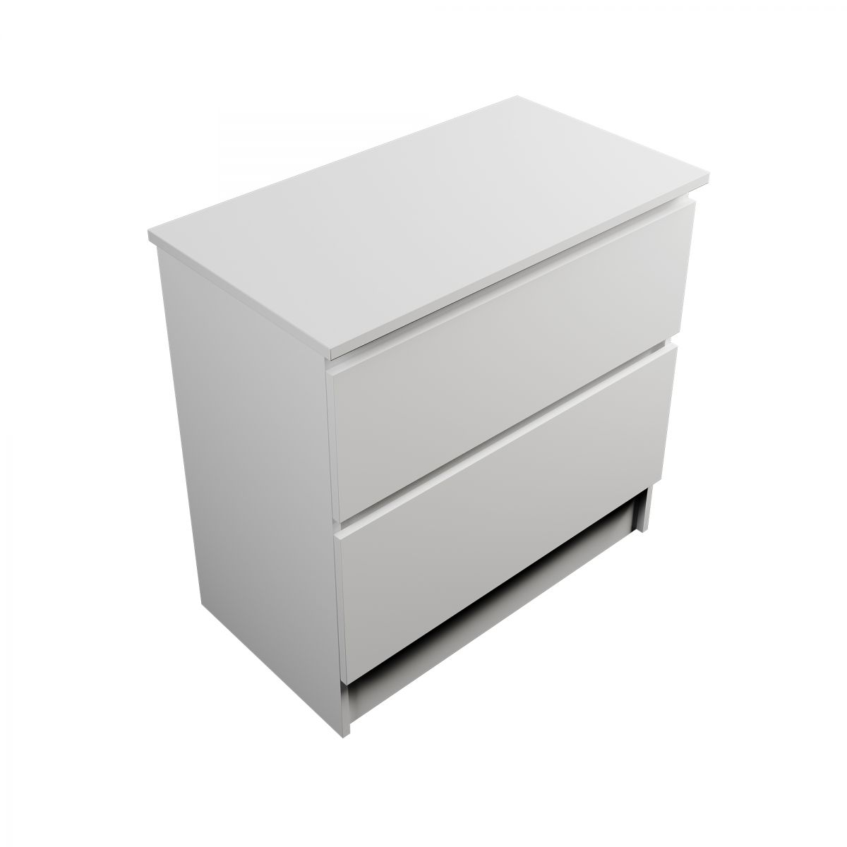 800 Floor Standing Vanity, 2 Drawers, White