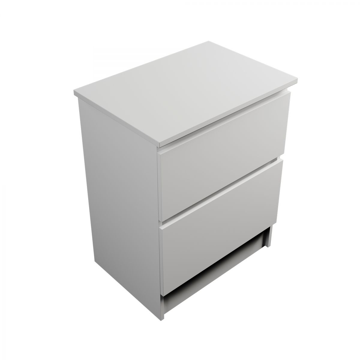 650 Floor Standing Vanity, 2 Drawers, White