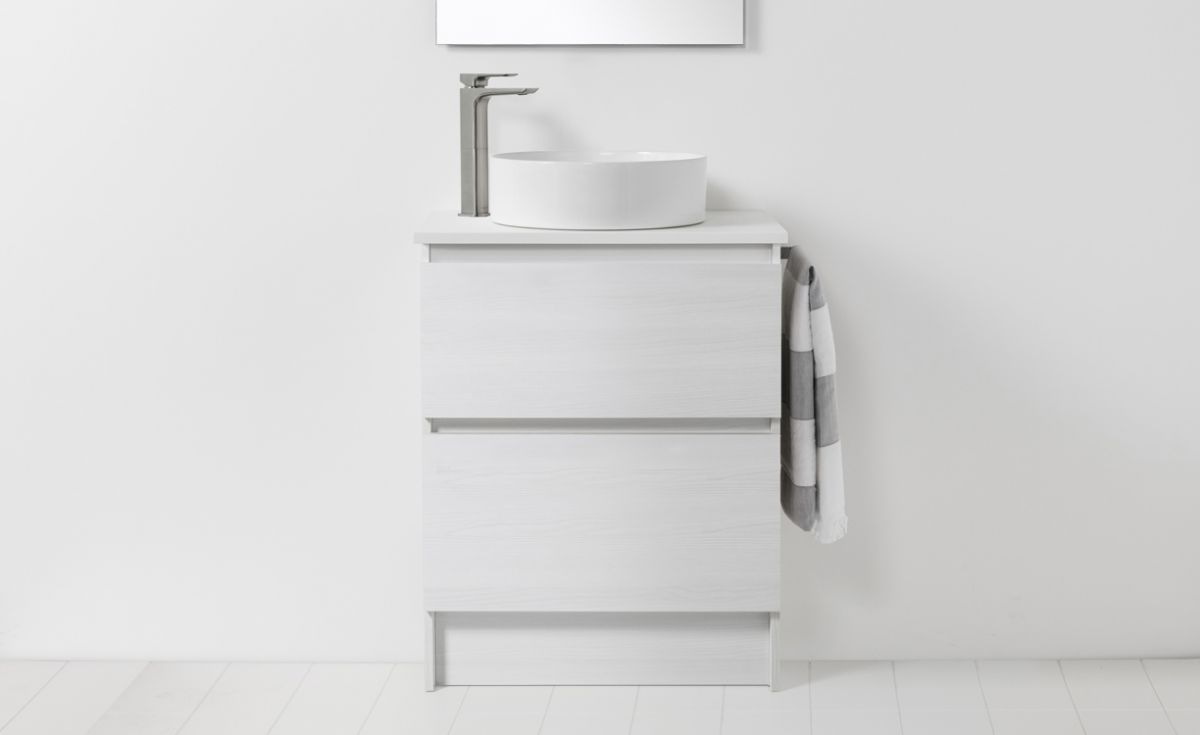 Soft Solid Surface 650 Floor Standing Vanity 2 Drawers