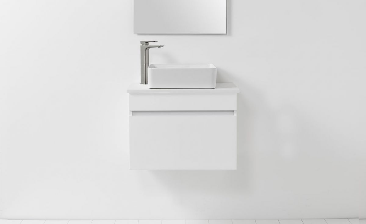 Soft Solid Surface 650 Wall-Hung Vanity 1 Drawer