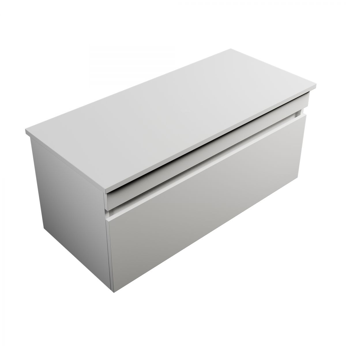 1000 Wall-Hung Vanity, 1 Drawer, White
