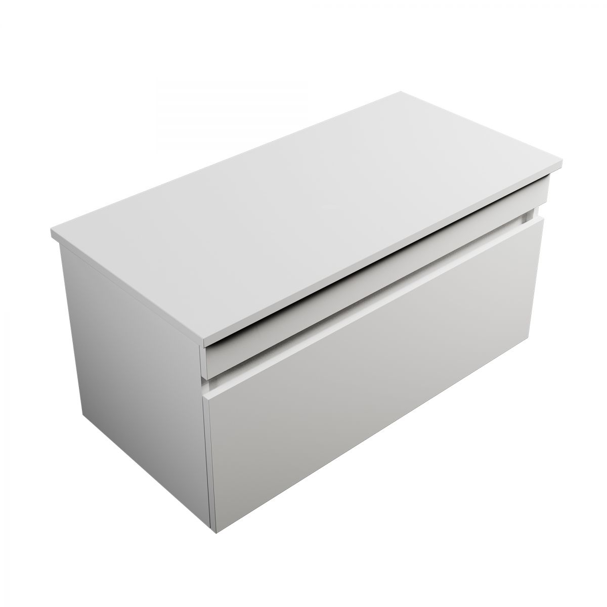 900 Wall-Hung Vanity, 1 Drawer, White