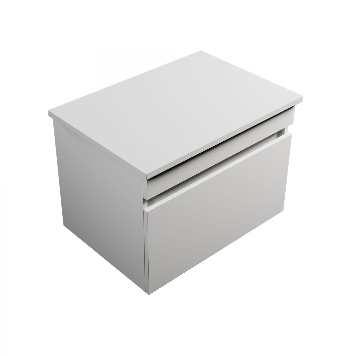 650 Wall-Hung Vanity, 1 Drawer, White