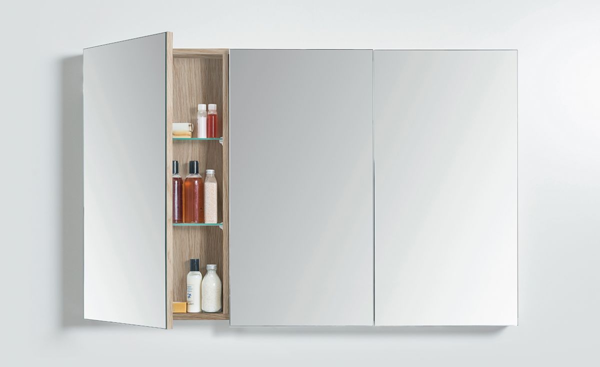 Mirror Cabinet 1200 - 3 Doors, 4 Shelves