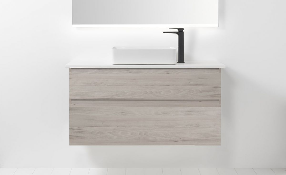 Soft Solid Surface 1000 Wall-Hung Vanity 2 Drawers