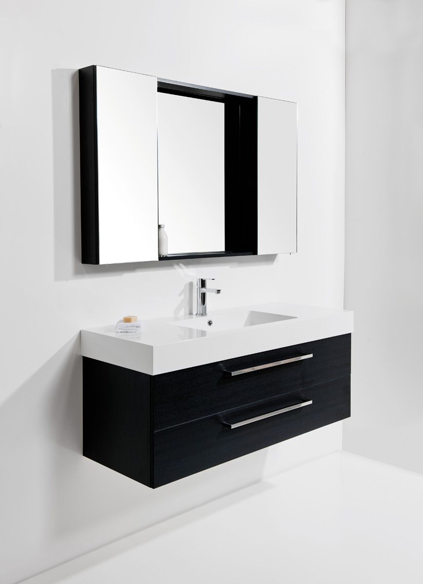 Mirror Unit 1000 – 2 Doors, 4 Shelves • Bath Co