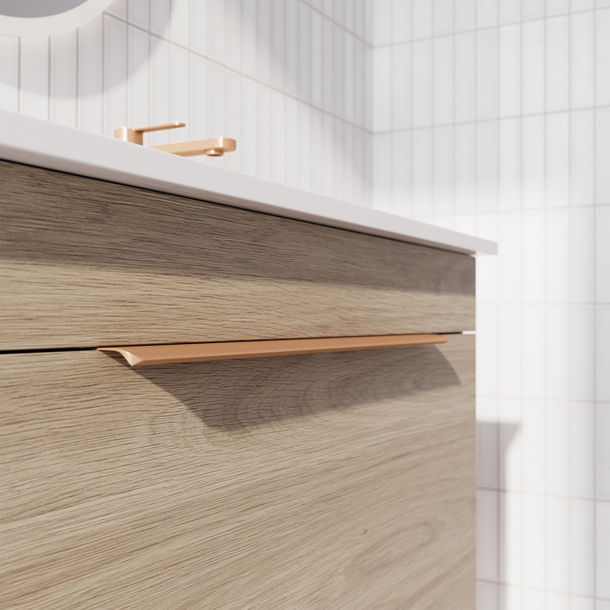Brushed Copper Profile Handle