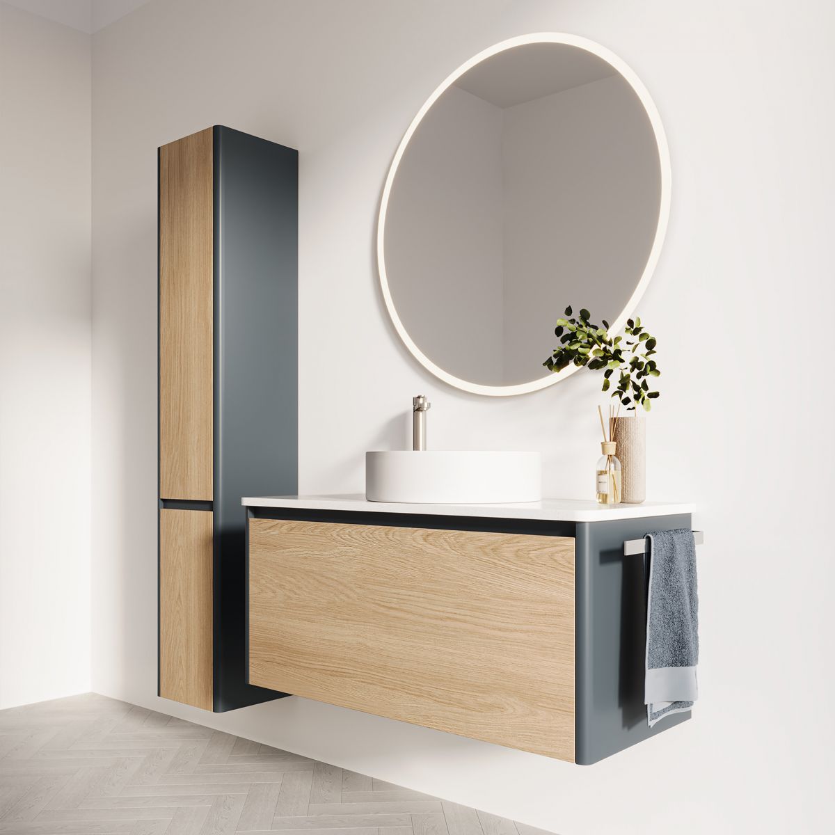 Ovo Premier 1 Drawer  in  Duo Tone