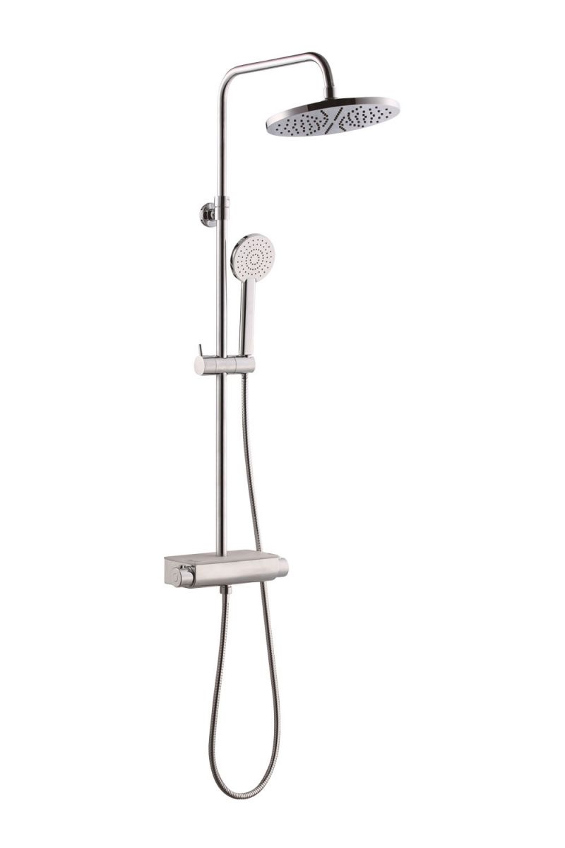 Classic Round Shower Set with Shelf