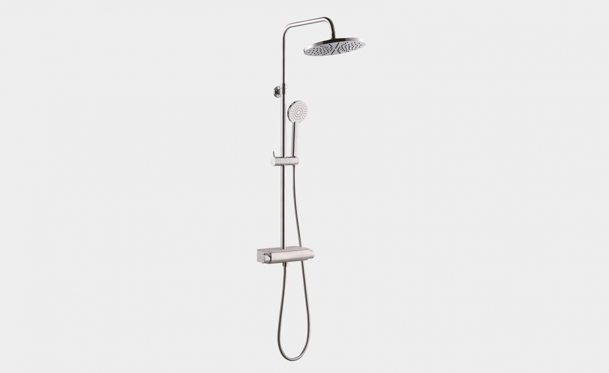 Classic Round Shower Set with Shelf