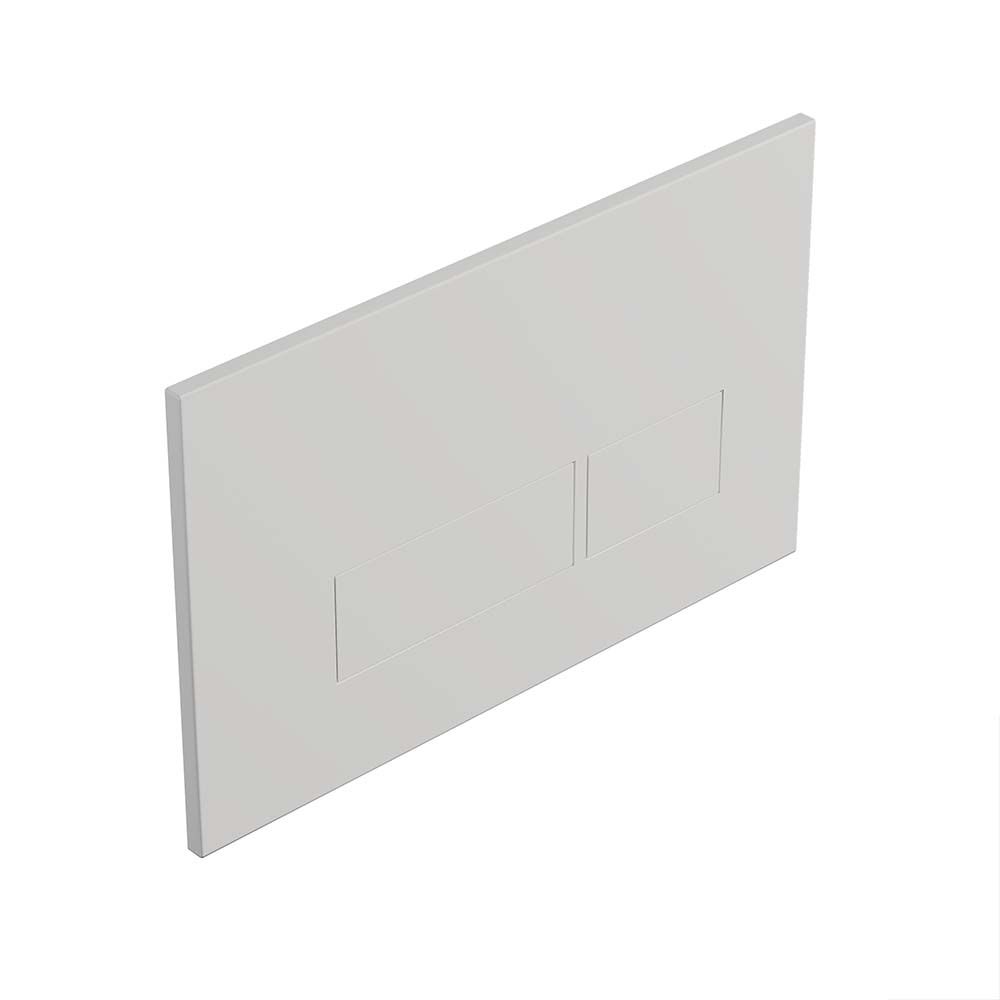 White Flush Plate with Rectangle Buttons